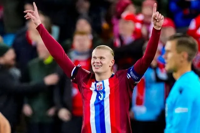 Haaland breaks Norway scoring record in win
