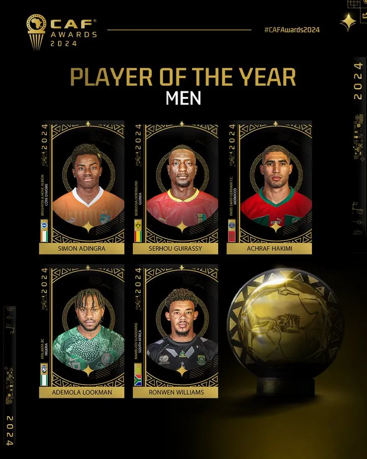 Lookman, Williams among candidates for African award
