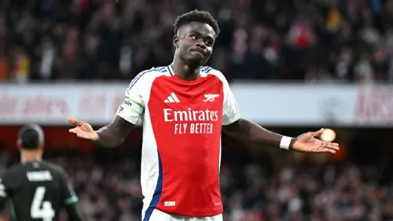 Bukayo Saka: Arsenal's title hopes are 'not delusional'