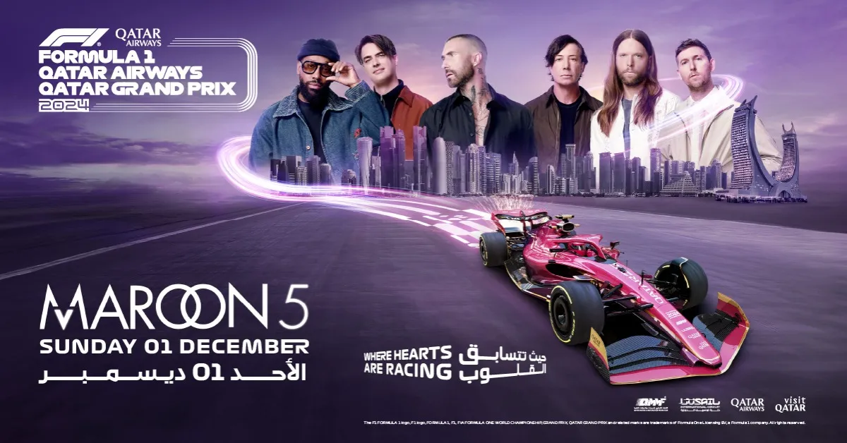 Maroon 5 to perform at Lusail International Circuit for F1 Qatar Grand Prix 2024