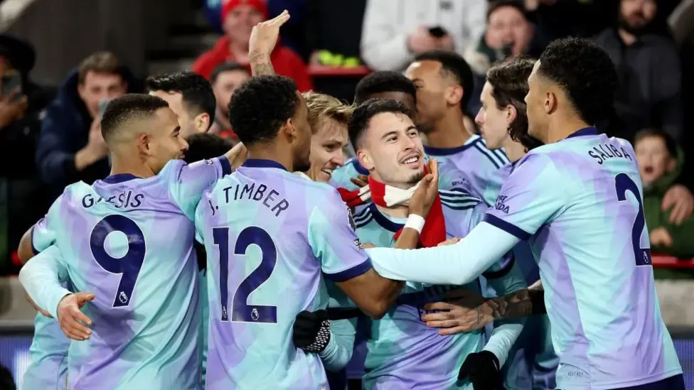 Arsenal go second with comeback win at Brentford