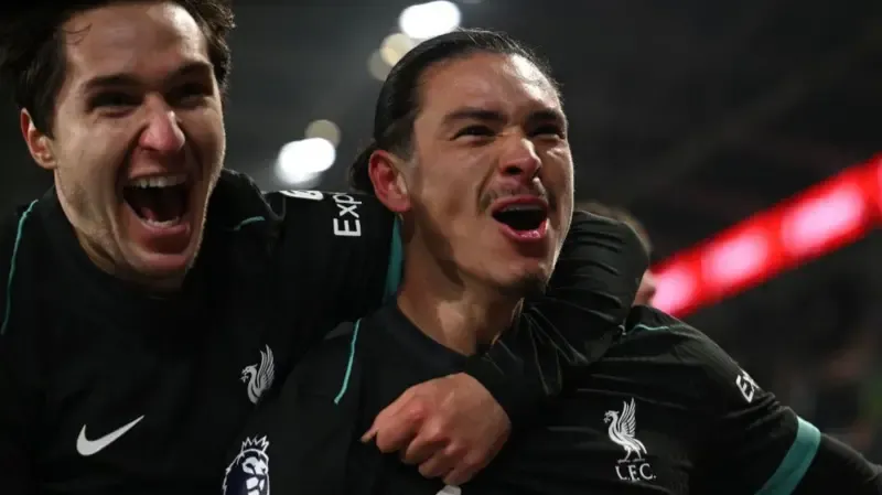 Late Nunez double snatches Liverpool win at Brentford