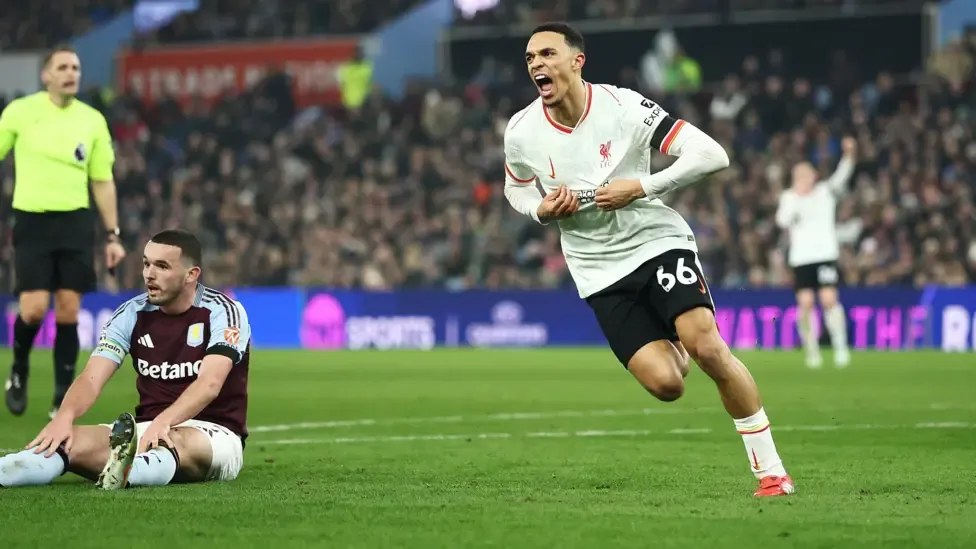 Liverpool draw at Villa to move eight points clear