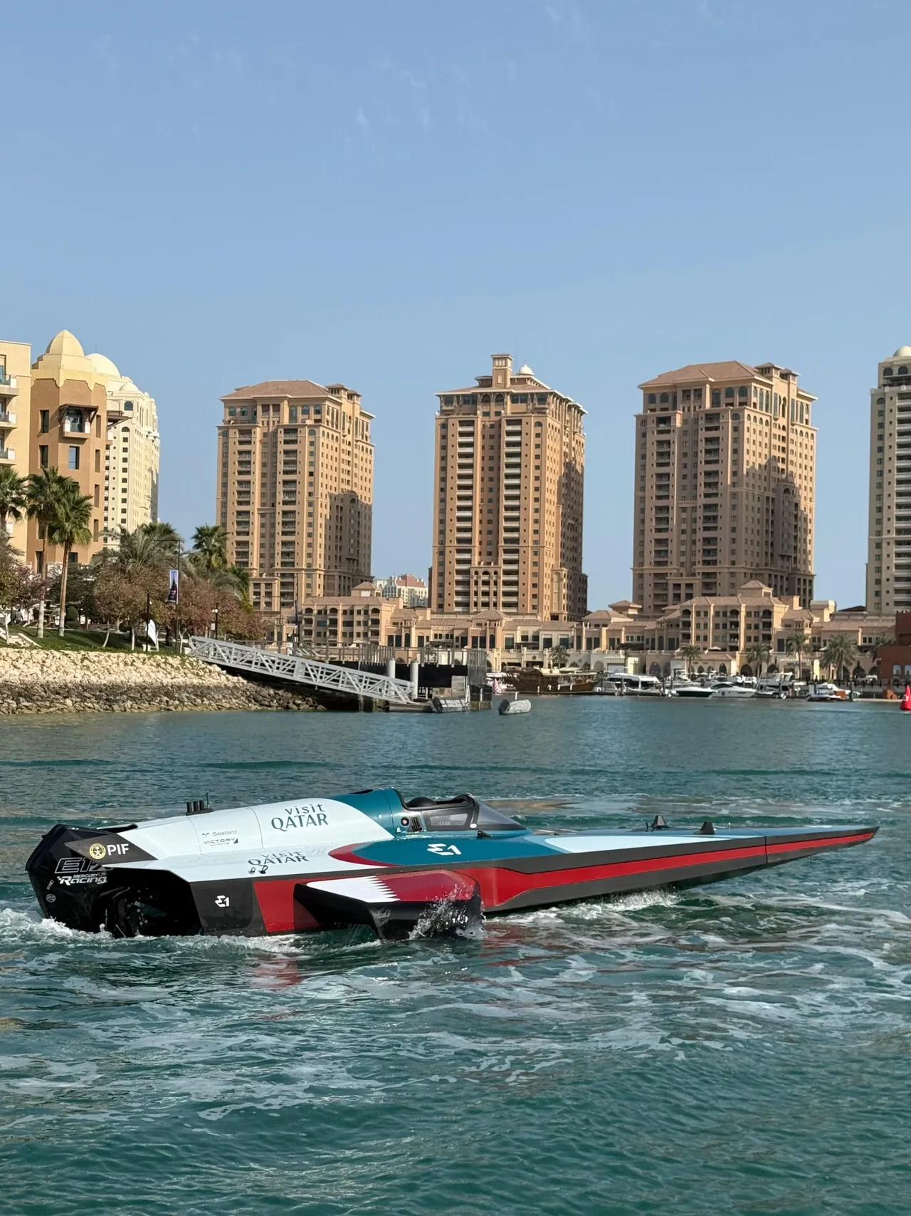 Doha hosts debut edition of Visit Qatar E1 GP for electric powerboats