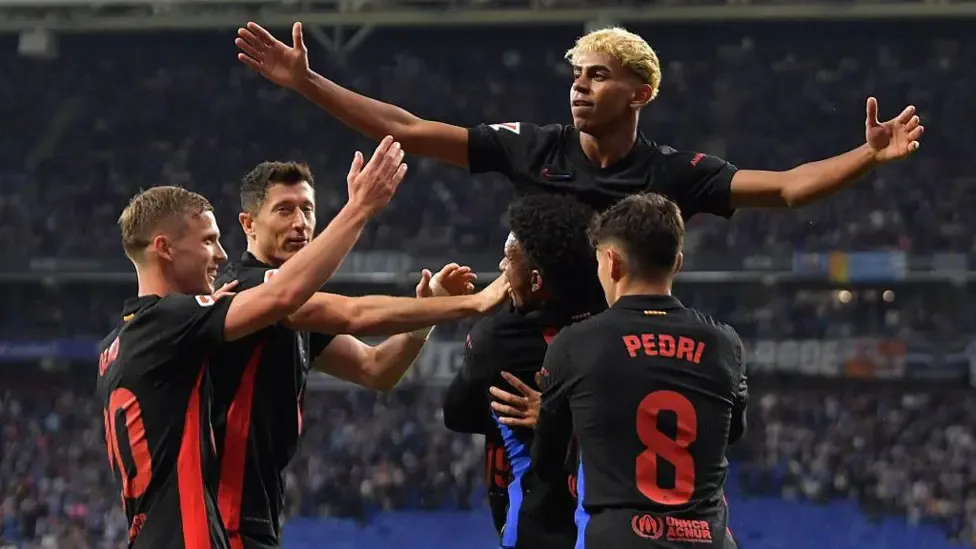 Barcelona clinch La Liga title as Lamine Yamal shines in derby victory