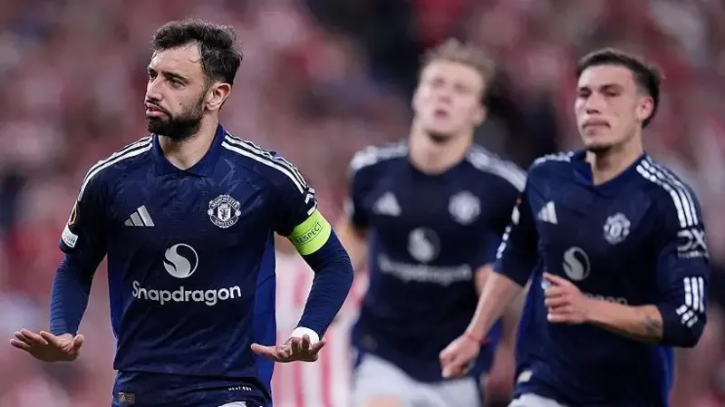 Man Utd take commanding lead against 10-Man Athletic Bilbao in Europa League semi-final