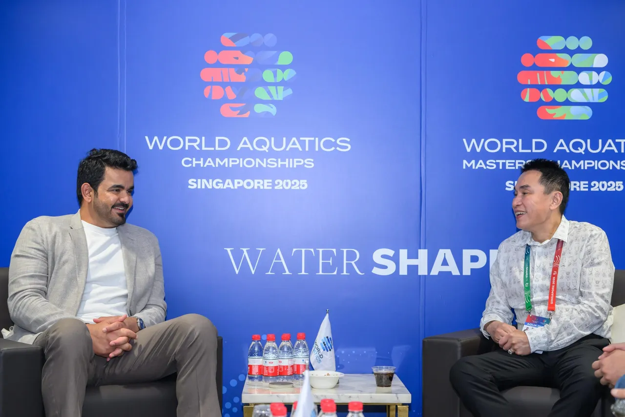 Sheikh Joaan meets with sports officials on sidelines of World Aquatics Championships