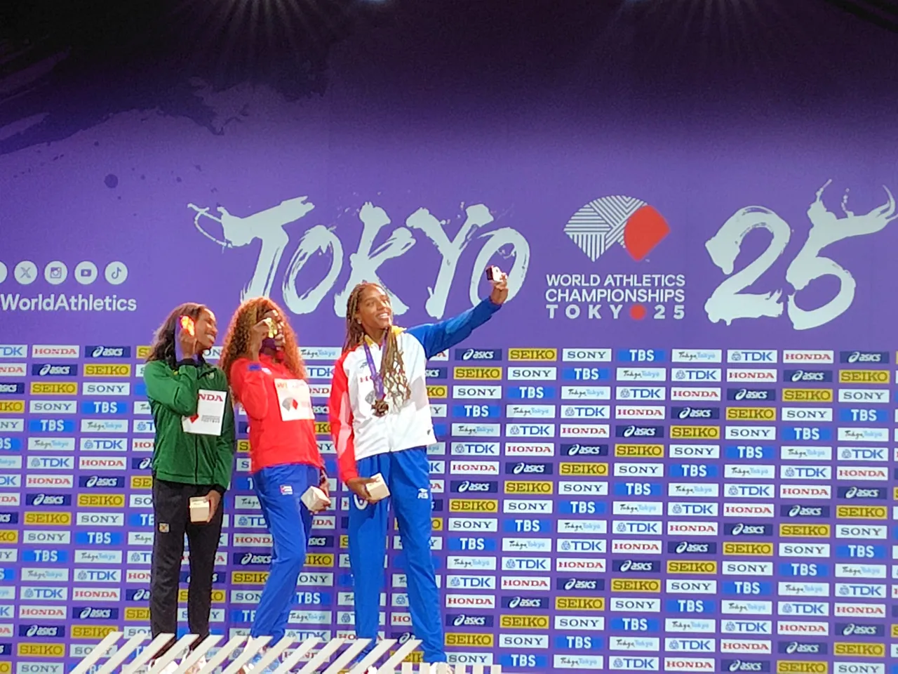 Electric atmosphere at World Athletics Championships medal ceremonies