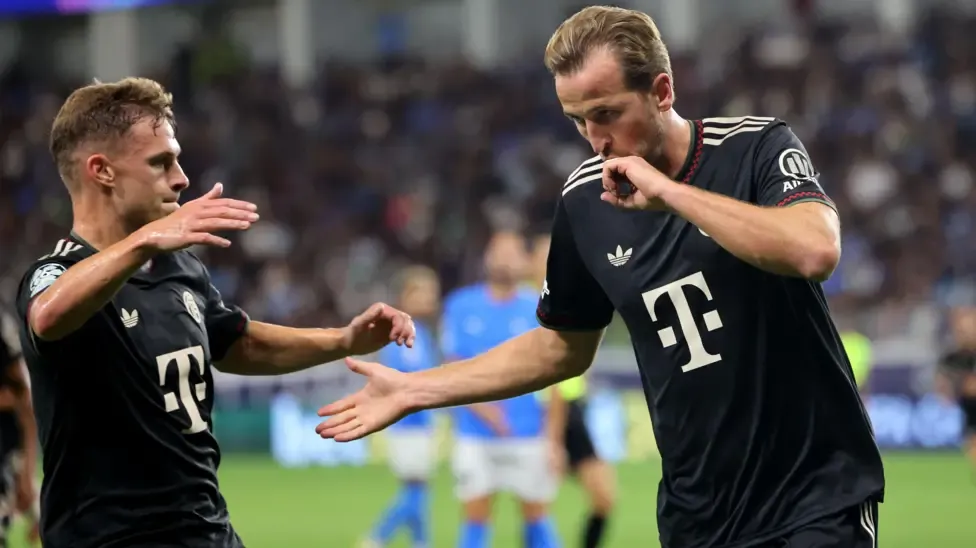 Harry Kane's cane hits Pafos twice as Bayern extend perfect start in Champions League