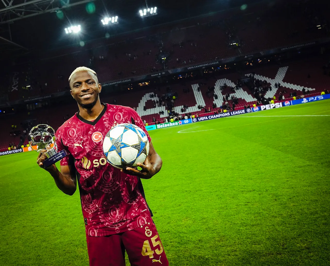 Osimhen hat-trick fires Galatasaray to dominant Champions League win at Ajax