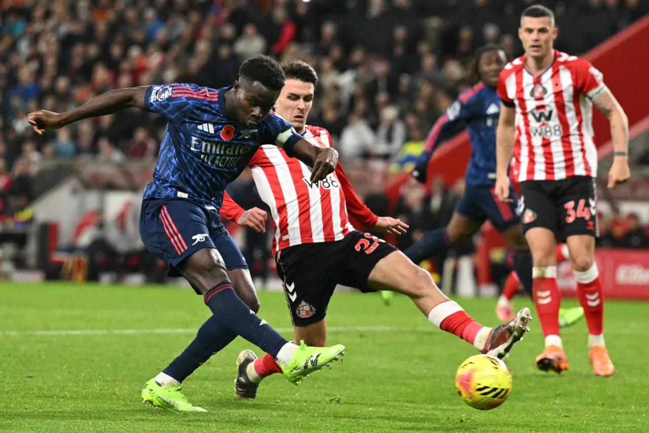 Brobbey’s stoppage-time strike ends Arsenal’s winning run in thrilling draw at Sunderland