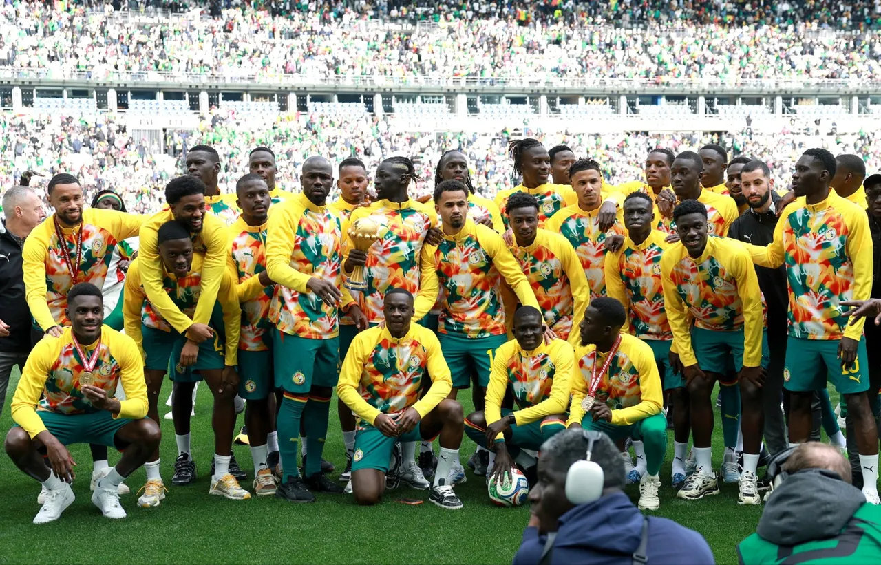 Despite CAF order, Senegal parade AFCON trophy at Stade de France