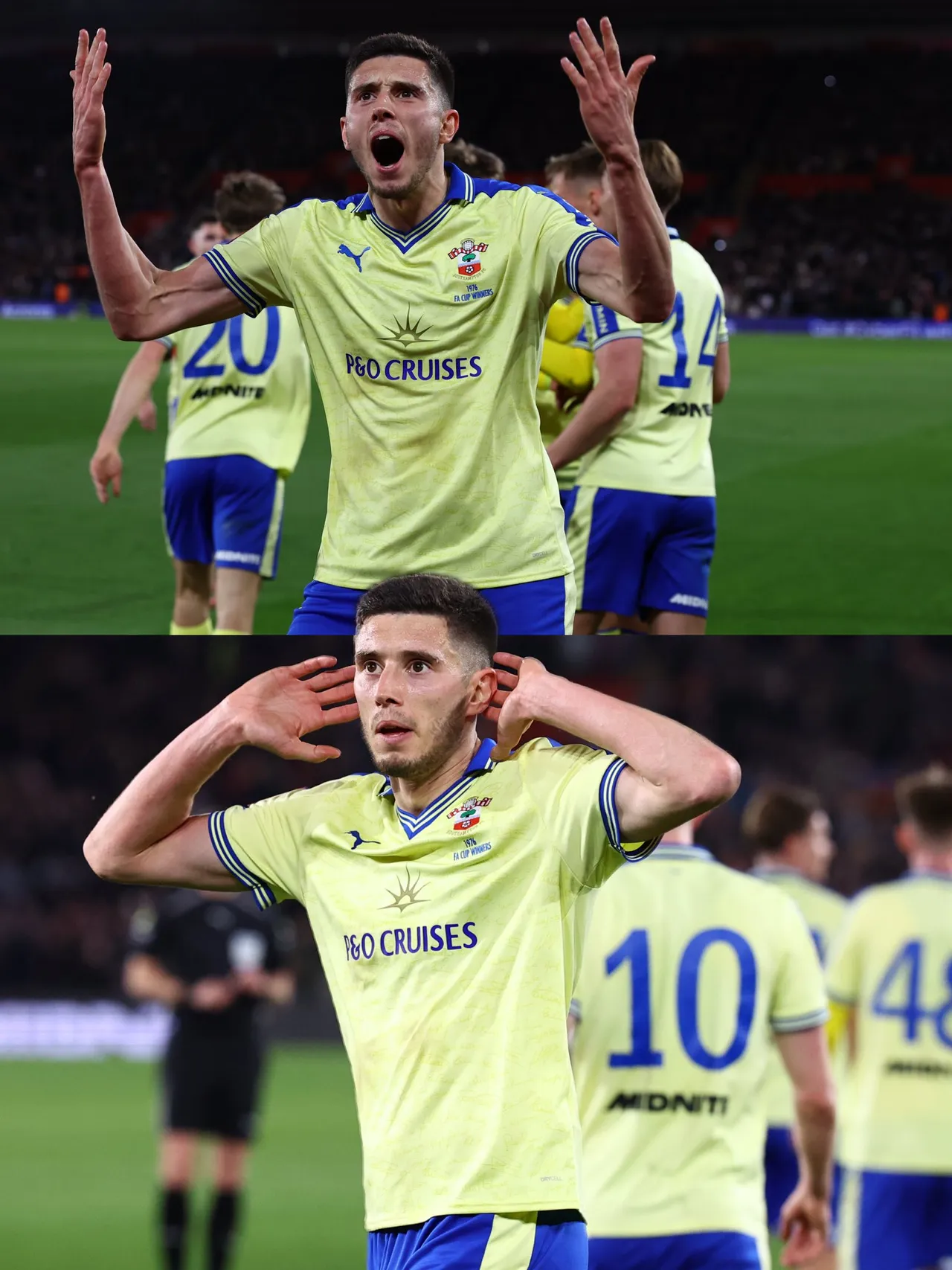 Southampton shock Arsenal with first-half lead in FA Cup quarter-final