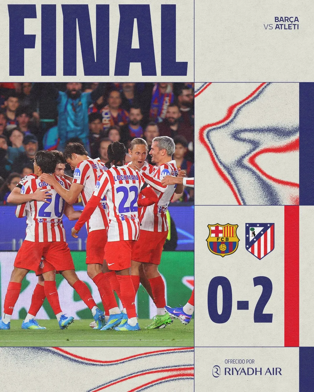 Atlético punish 10-man Barcelona to take control with 2-0 away win