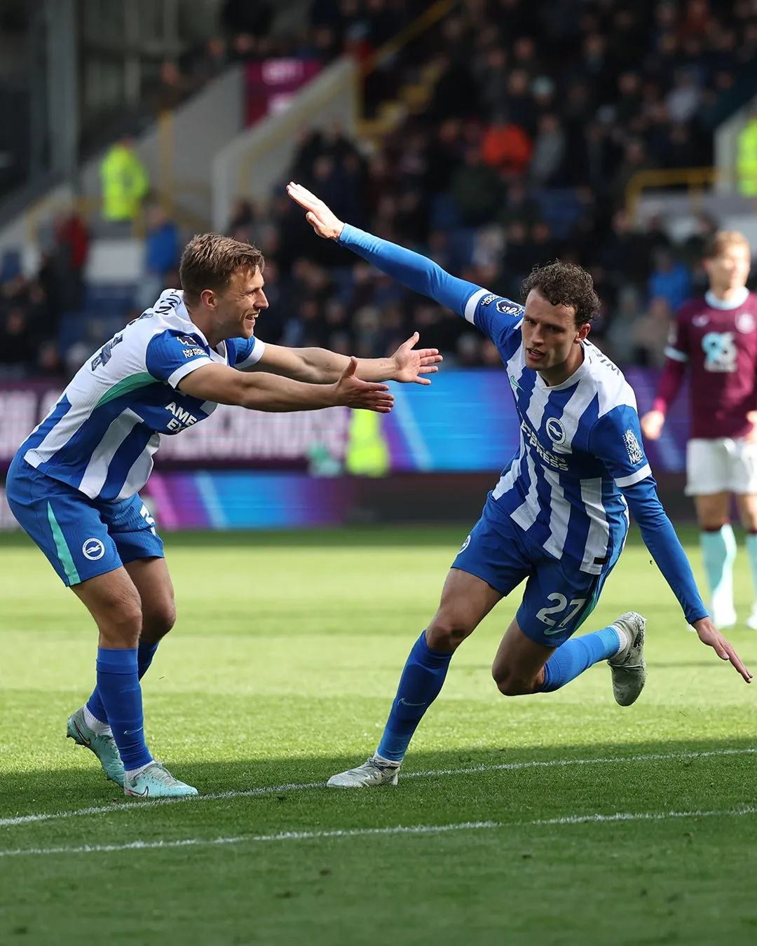 Burnley 0-2 Brighton: Mats Wieffer brace seals dominant win as Clarets edge closer to relegation