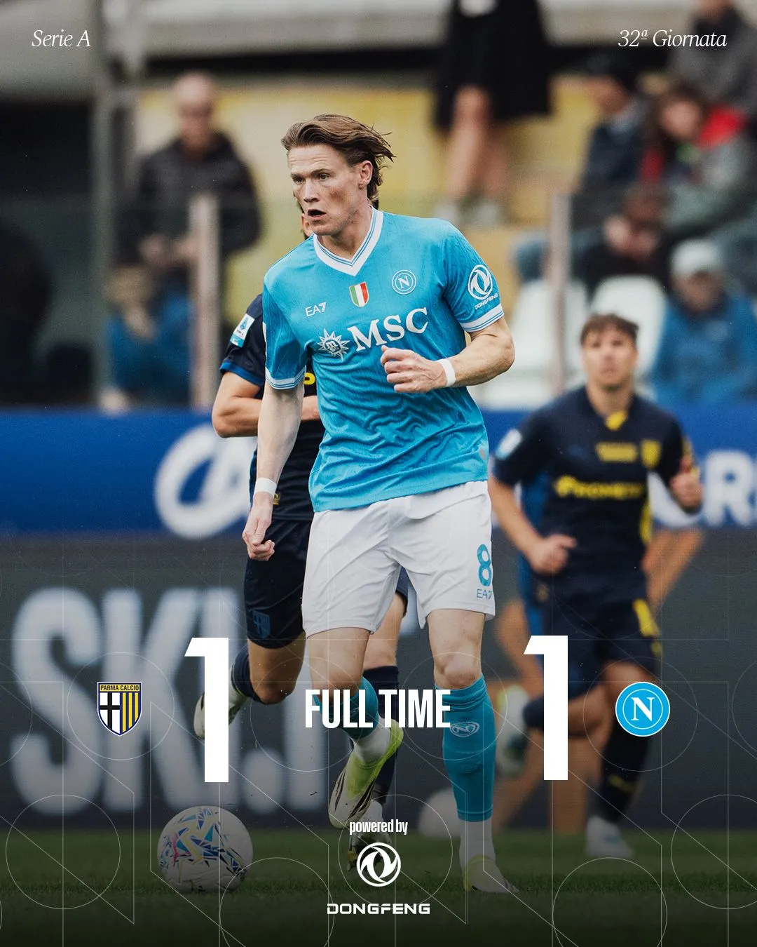 Parma 1-1 Napoli: Late drama as hosts holds title-chasing Napoli in Serie A clash