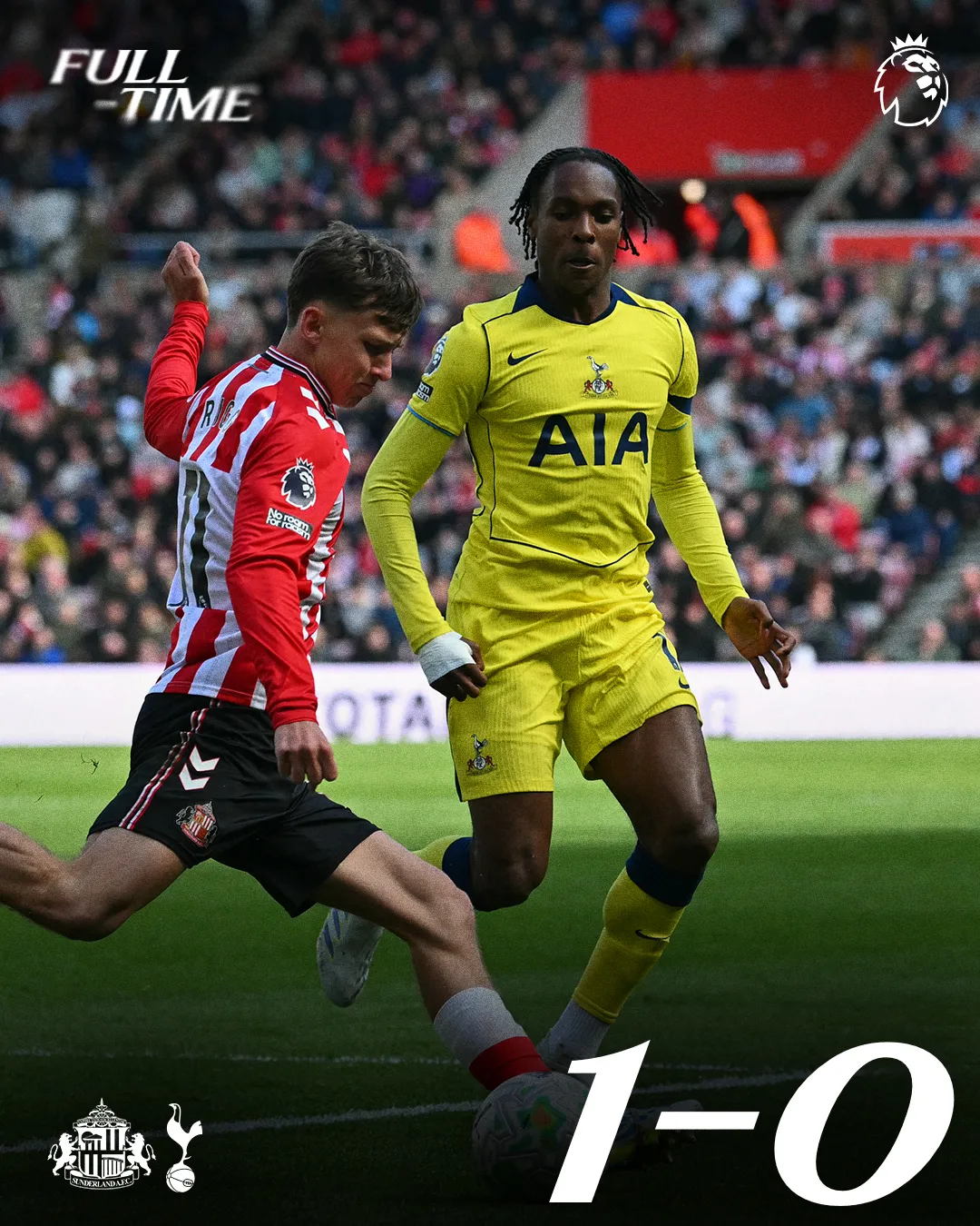 Sunderland 1-0 Tottenham: Spurs sink deeper into crisis as Mukiele strike seals vital win