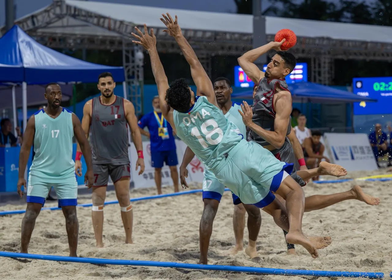 Qatar beach handball team opens Sanya 2026 campaign with two convincing wins