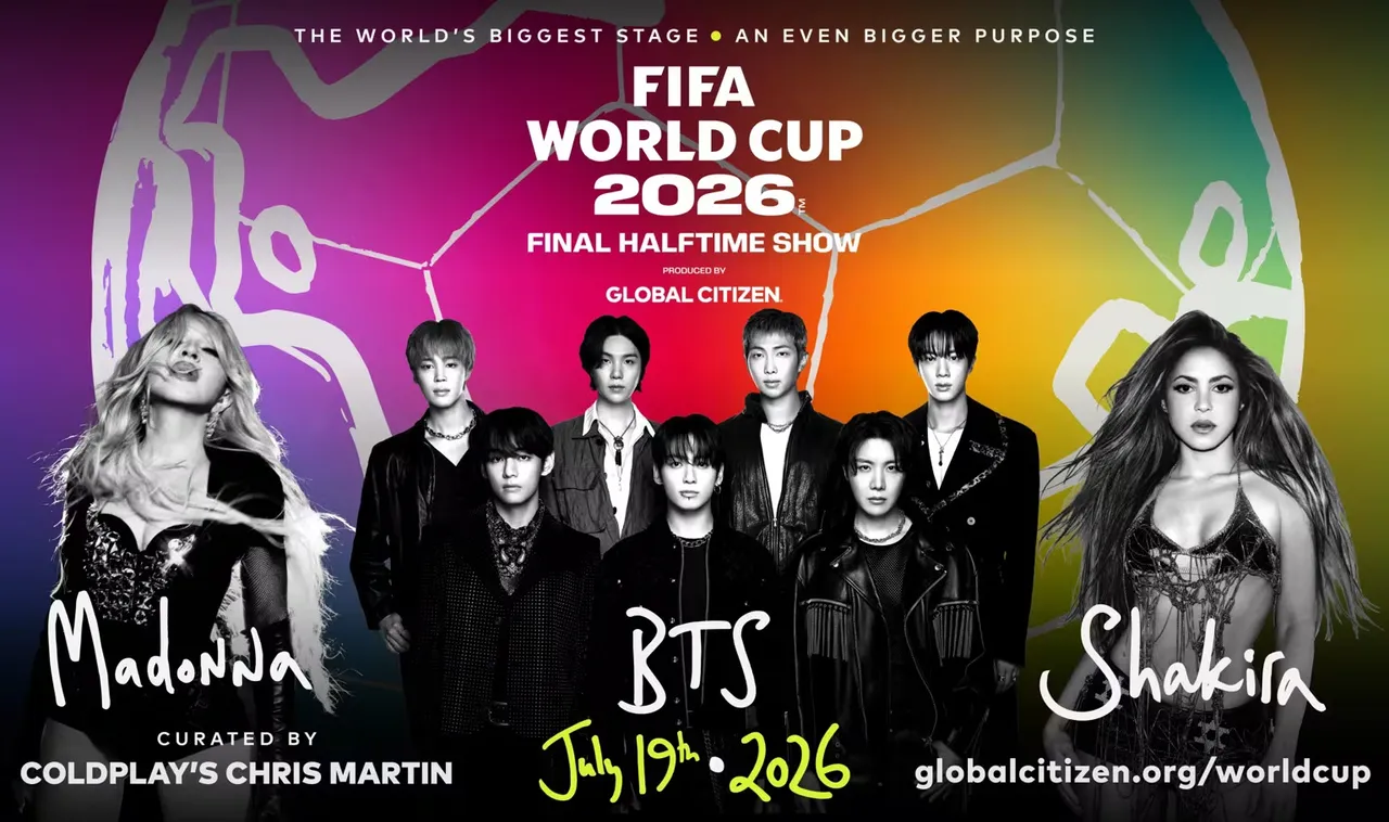 Madonna, Shakira and BTS to headline FIFA World Cup 2026 Final Halftime Show