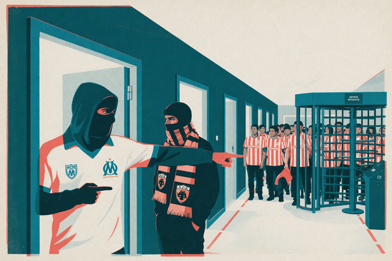 Marseille's ultras went door to door. The Greeks got banned.