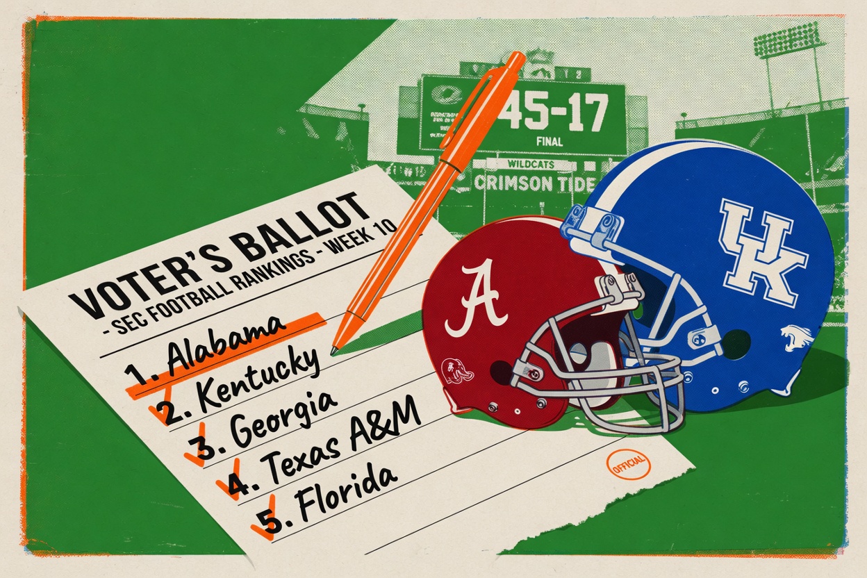 Kentucky lost to Alabama 45-17. The AP ranked them above Alabama anyway.