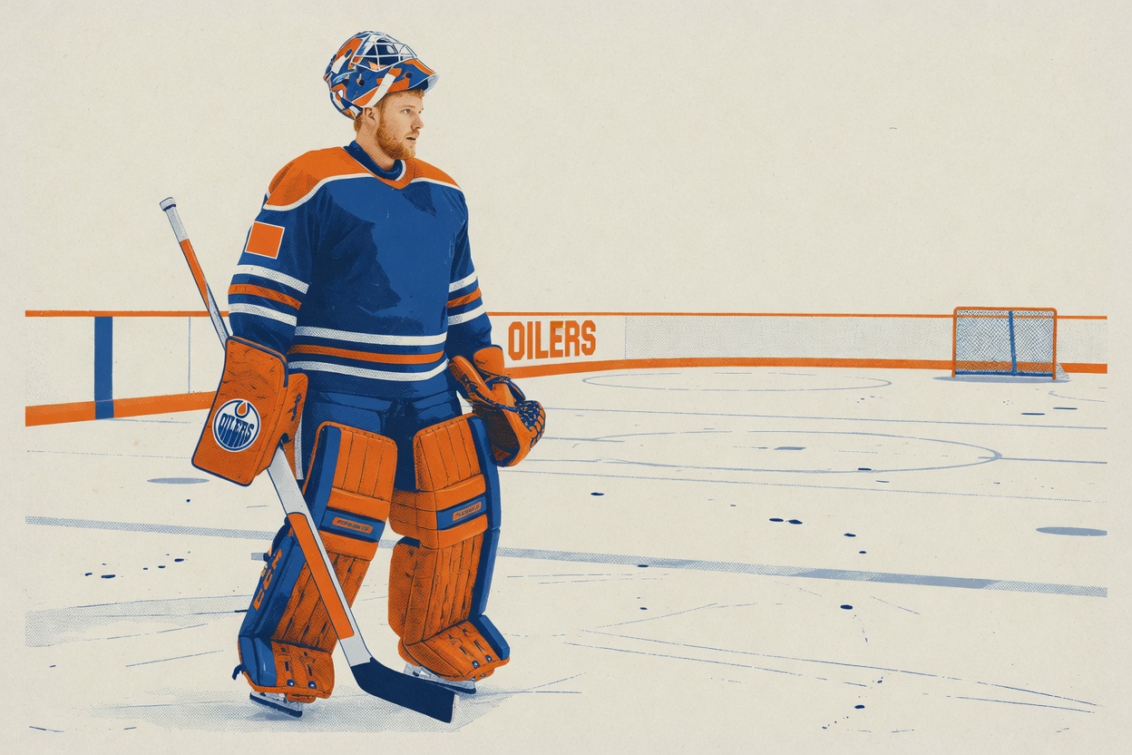 Edmonton Signed Andersen to Save Its Crease. He Can't Even Get to Camp.