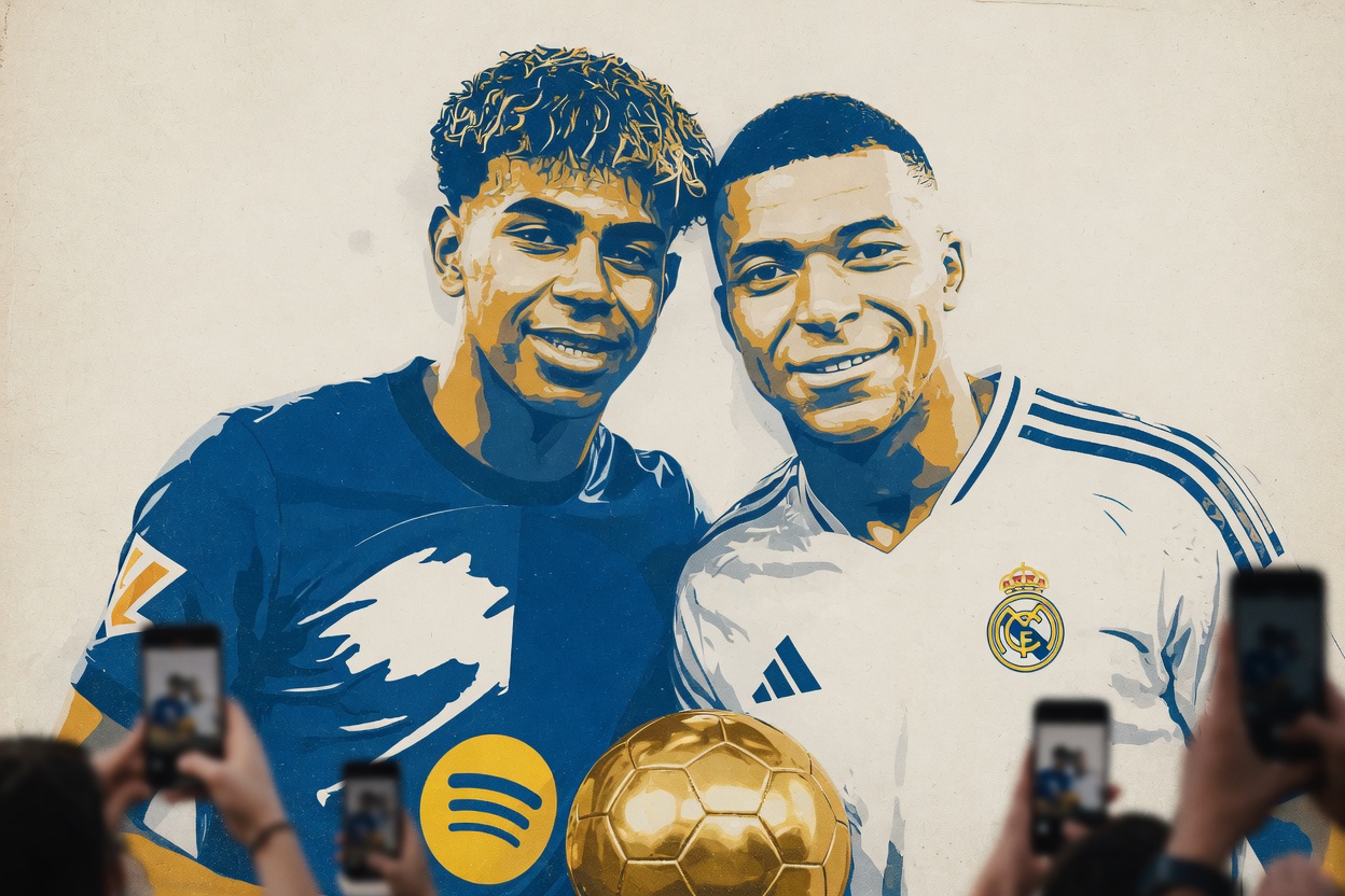You're fact-checking a kiss. Yamal and Mbappé are listed at the same height.