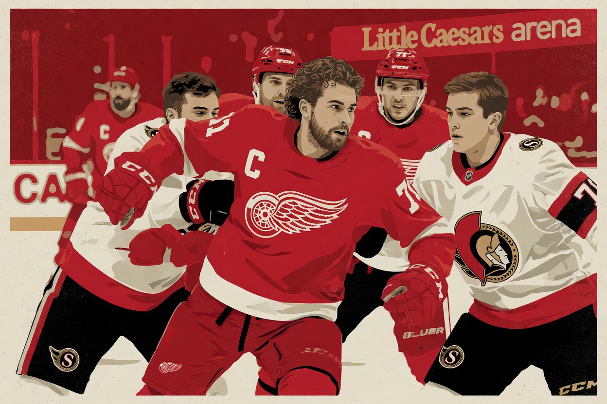 Detroit stripped Larkin's 'C.' He captained the Wings into a brawl anyway.
