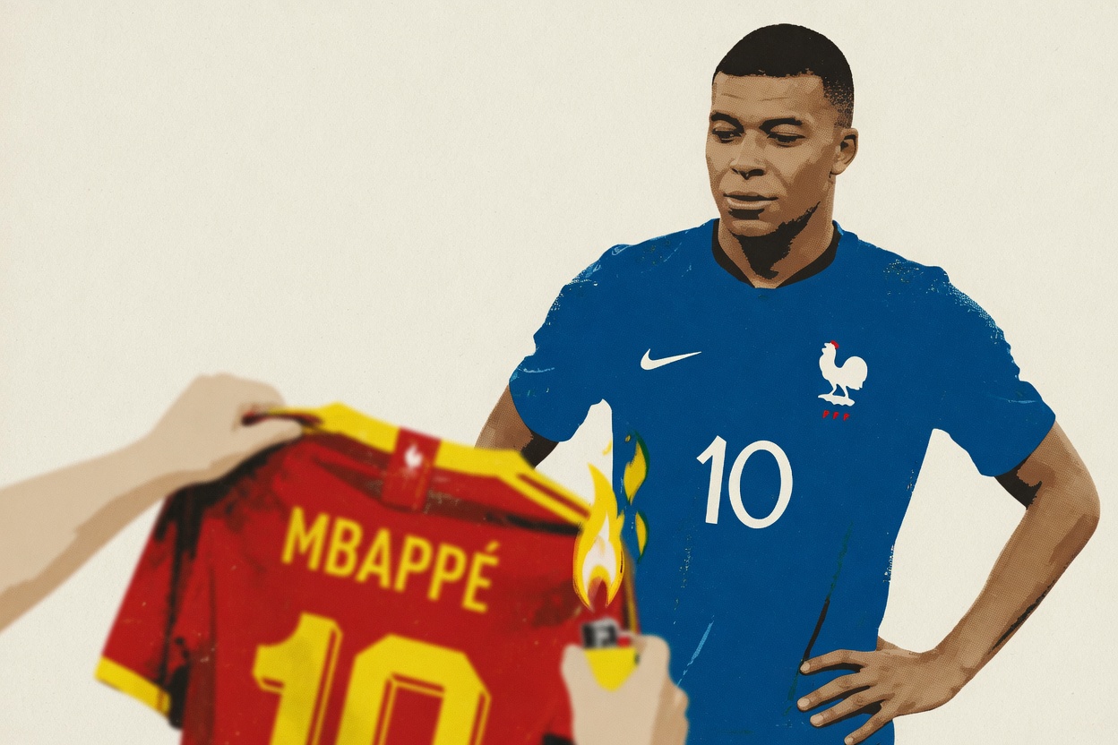 Mbappé apologized in three languages. The bonfires got bigger.