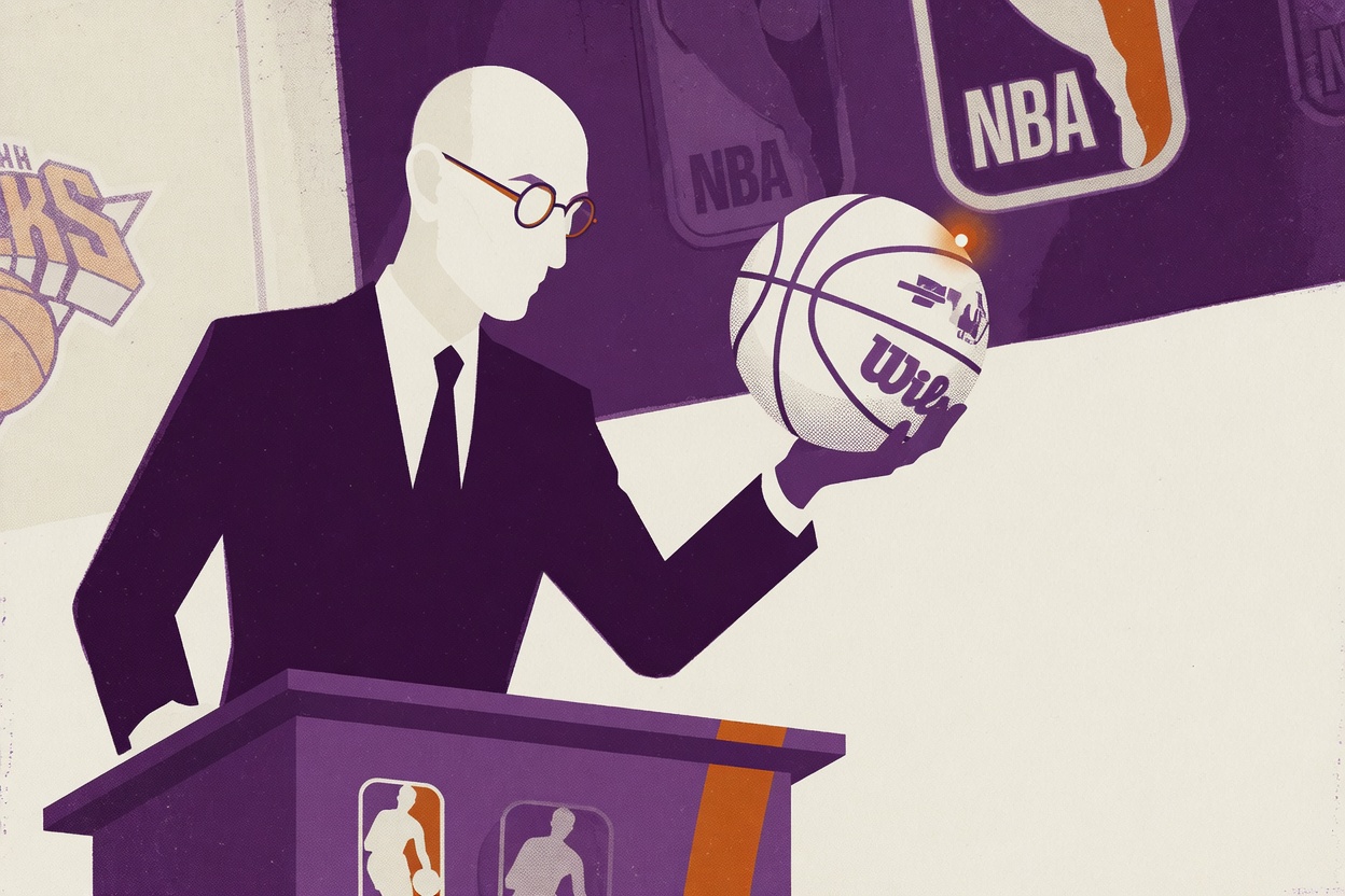 The NFL chipped its football in 2017. Adam Silver is excited about catching up.