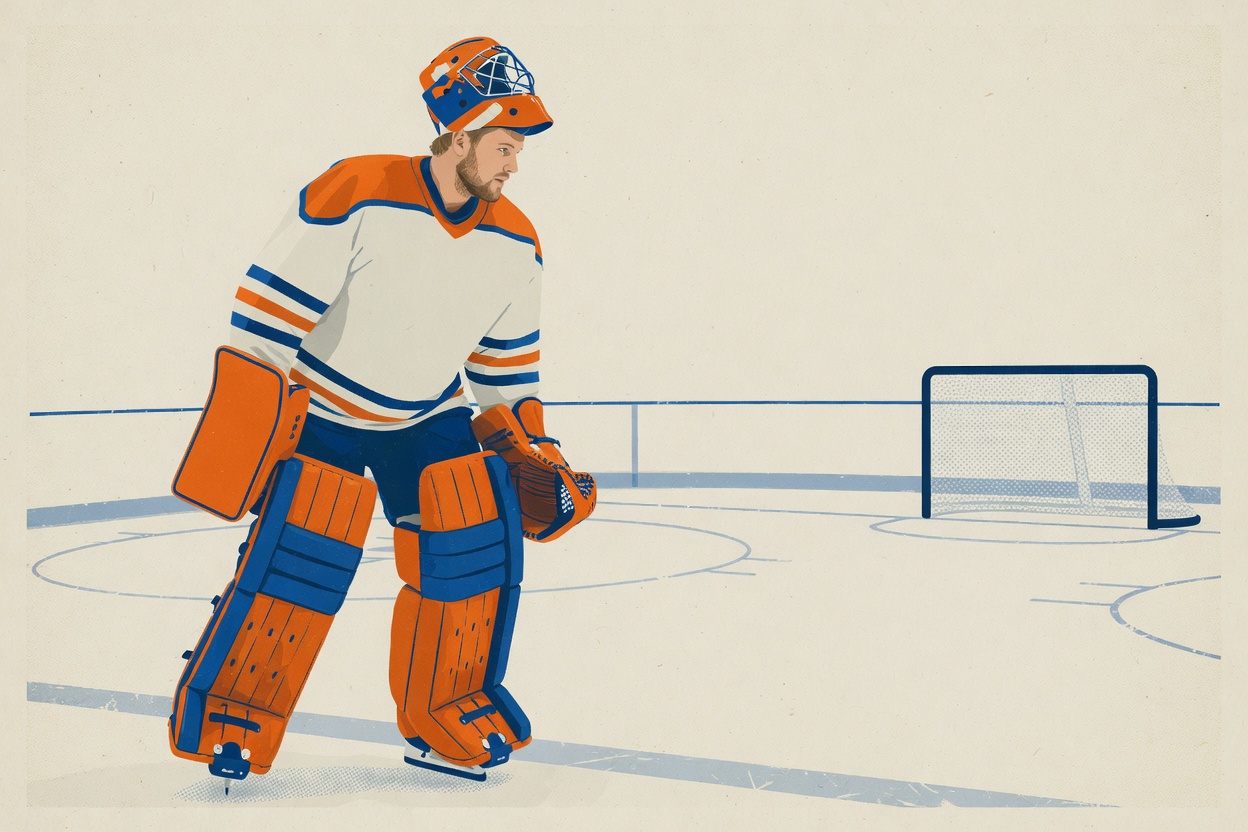 Edmonton Signed Andersen to Save Its Crease. He Can't Even Get to Camp.