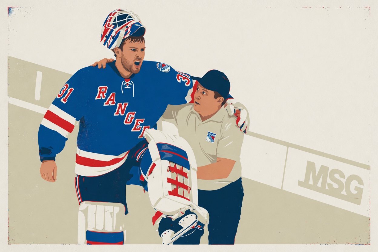 One healthy goalie in the whole organization: that's on Chris Drury