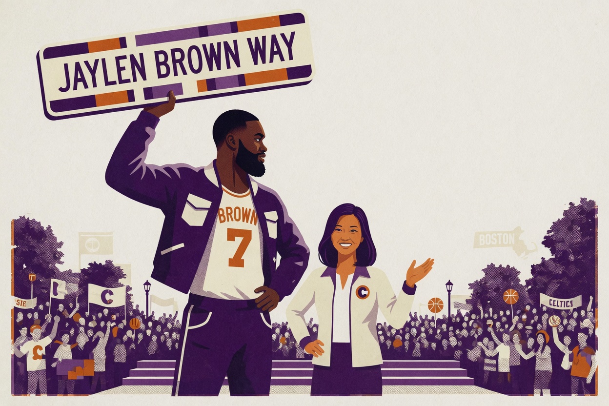 Boston Gave Jaylen Brown a Street Sign. The NBA Should Take Notes.