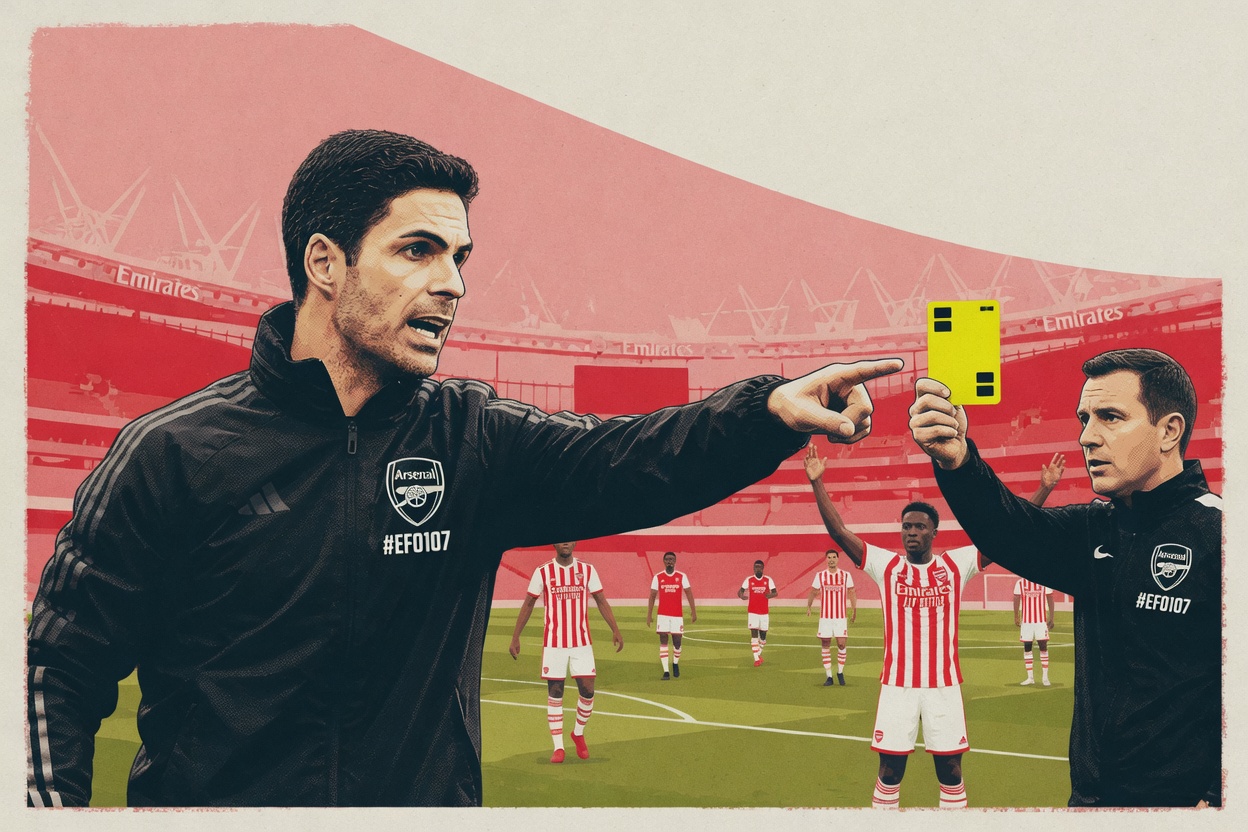 Arsenal fans want Harrington hanged. Arteta's own booking says otherwise