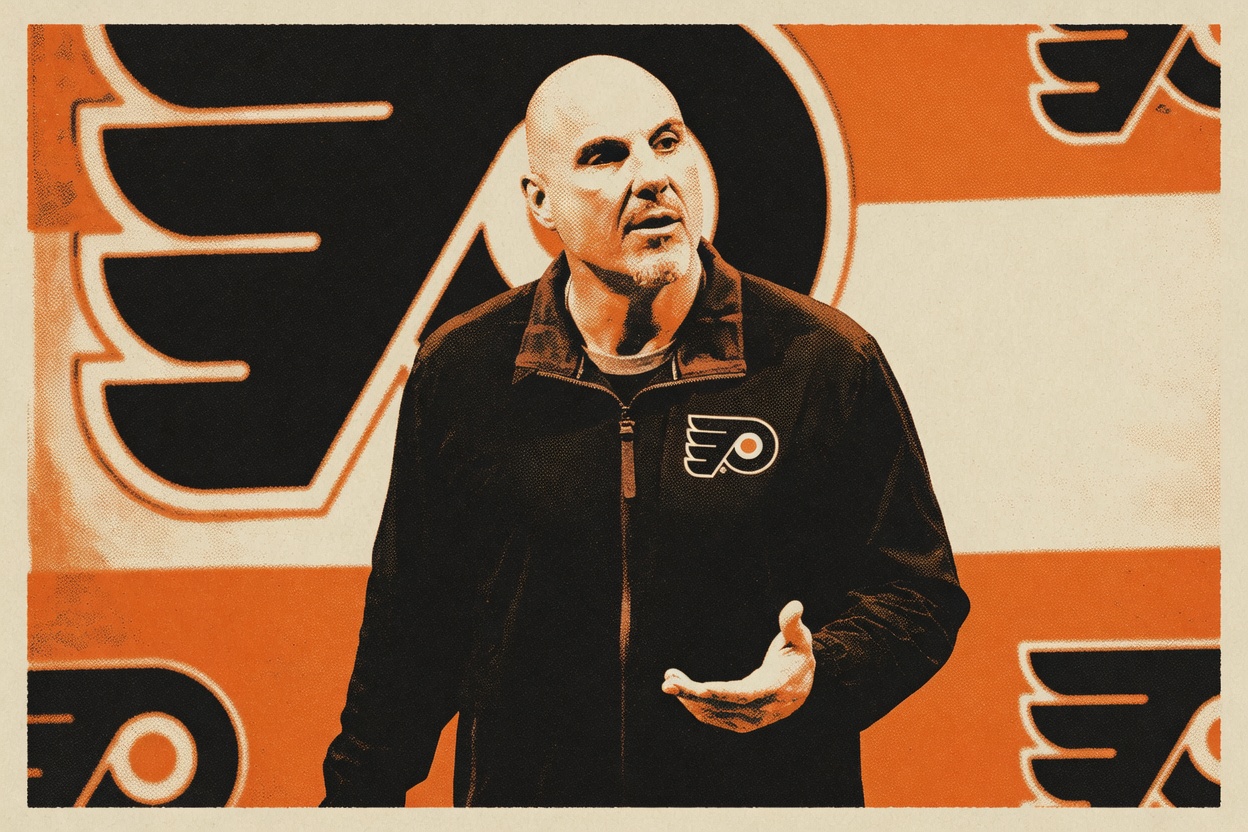 Tocchet made a joke. Danny Briere built the actual mess.