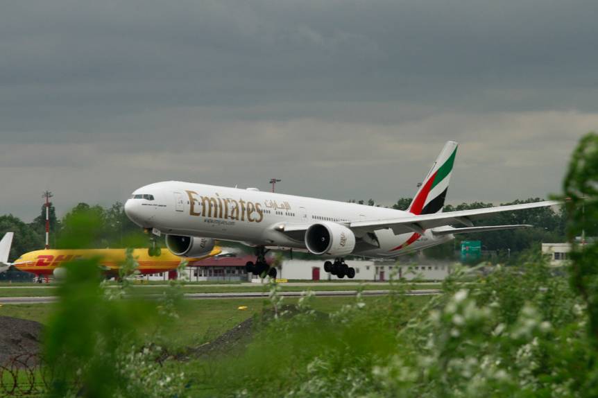 Emirates A6-ECP at EPWA by Jetcob