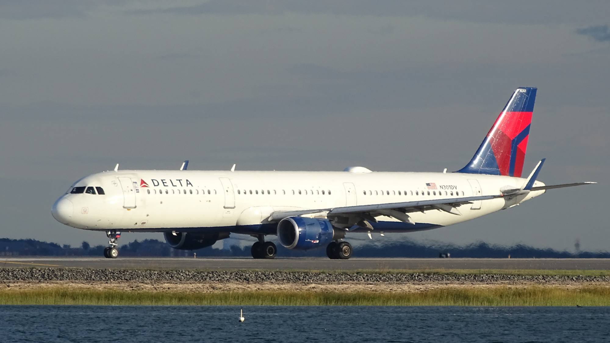 Delta Airlines N301DV at KBOS by DuckOnABike