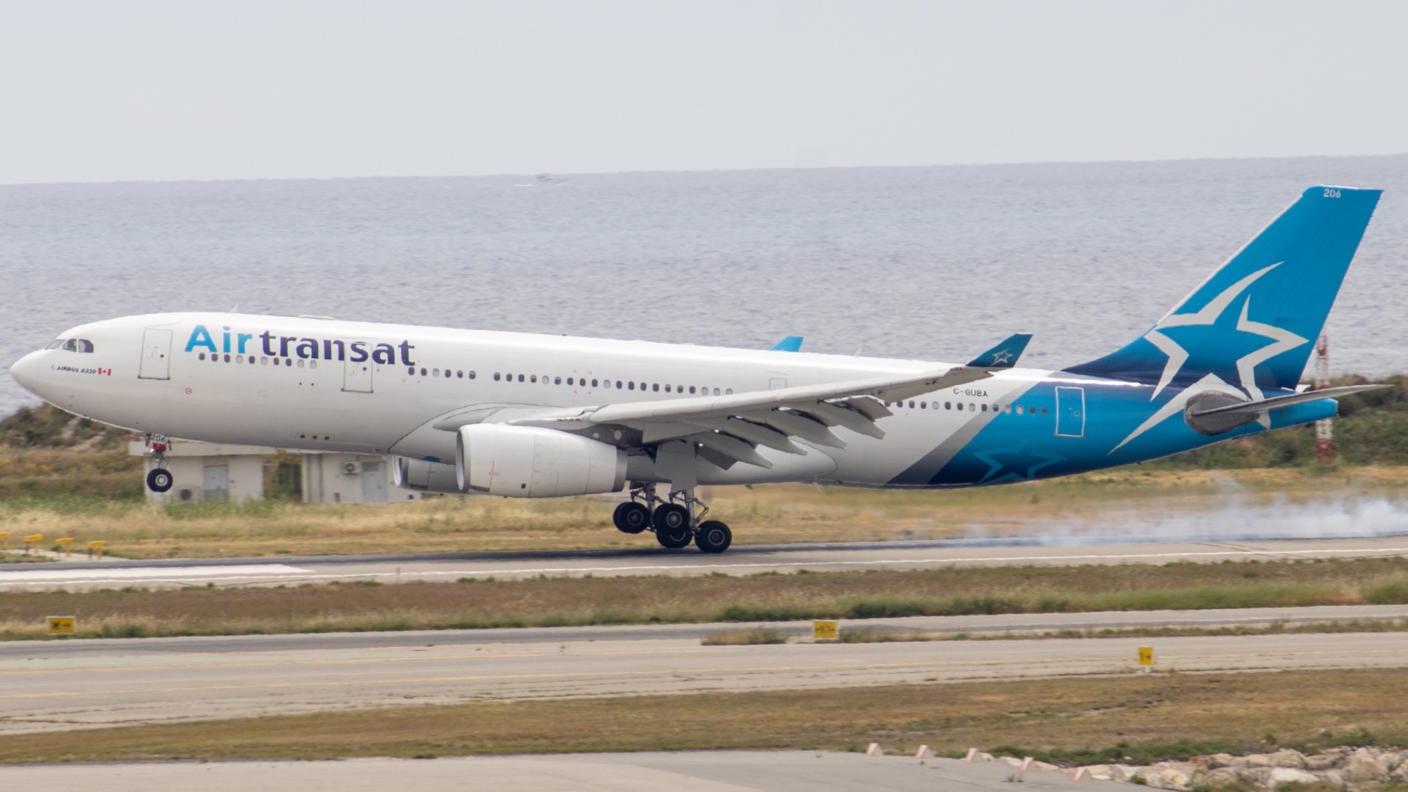 Air transat C-GUBA at LFMN by Leyphotography