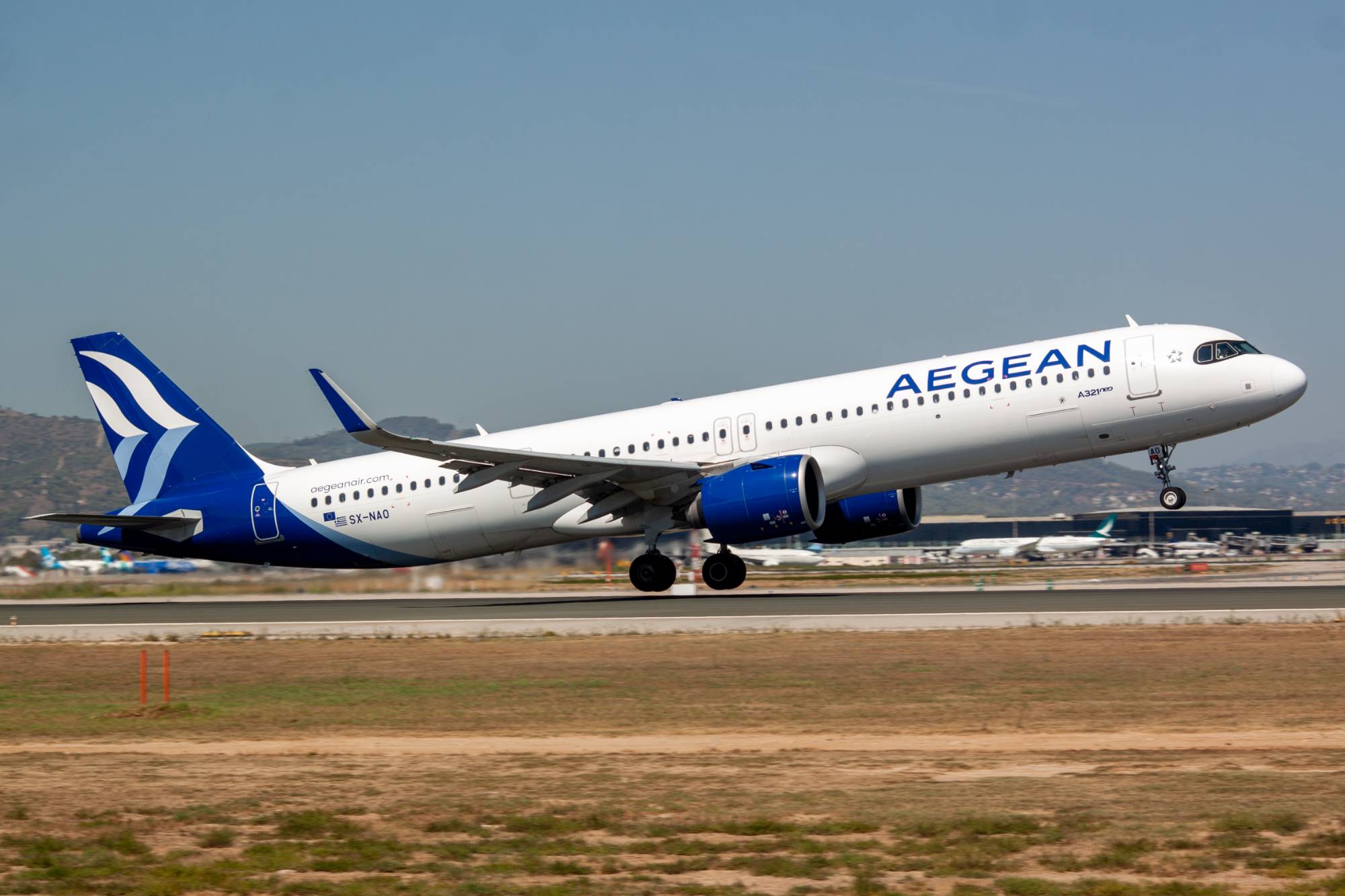 Aegean Airlines SX-NAO at LEBL by jorgealvarezsan