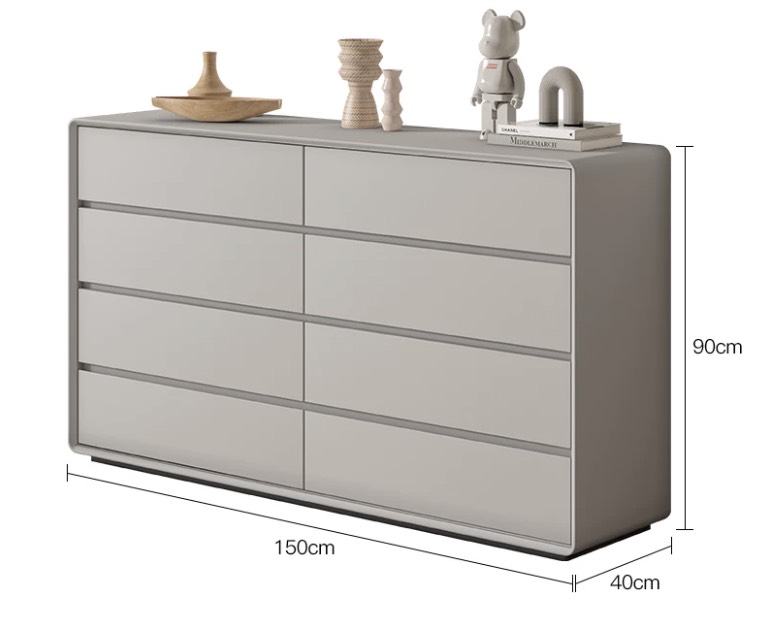 Modern Wooden Bedside Table – 6 Drawer - Image 1