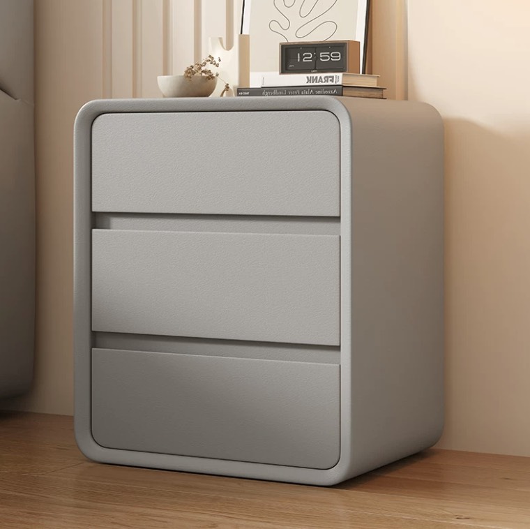 Modern Wooden Bedside Table – 3 Drawer - Image 1