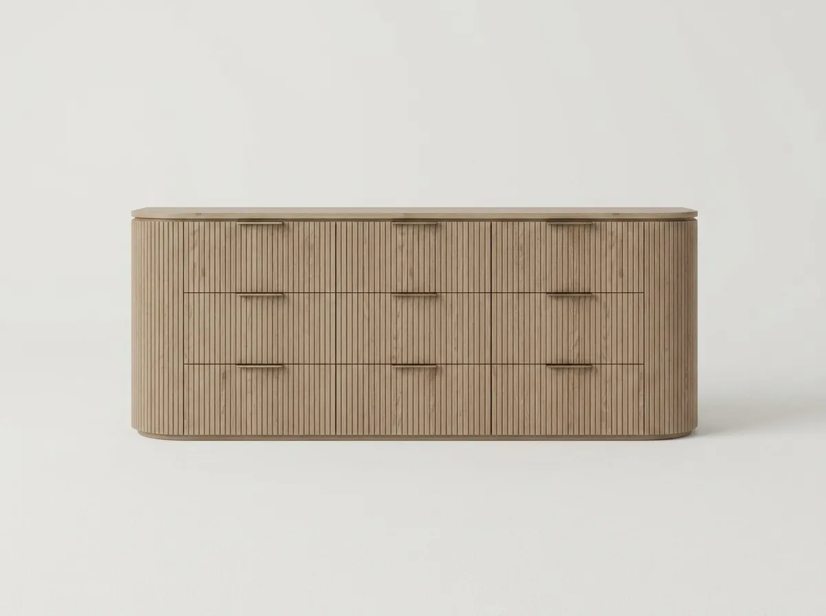 Minimalist Wooden Dresser – 6 Drawer