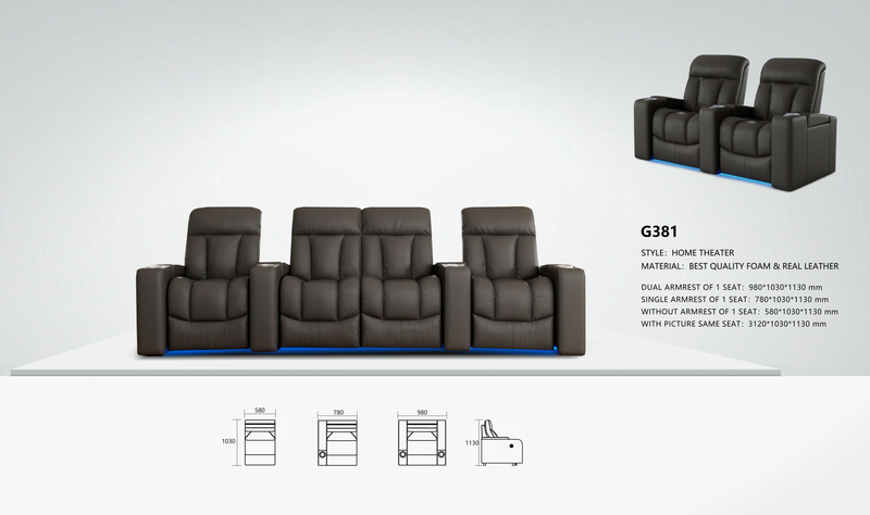 Home Theatre 4-Seat Row