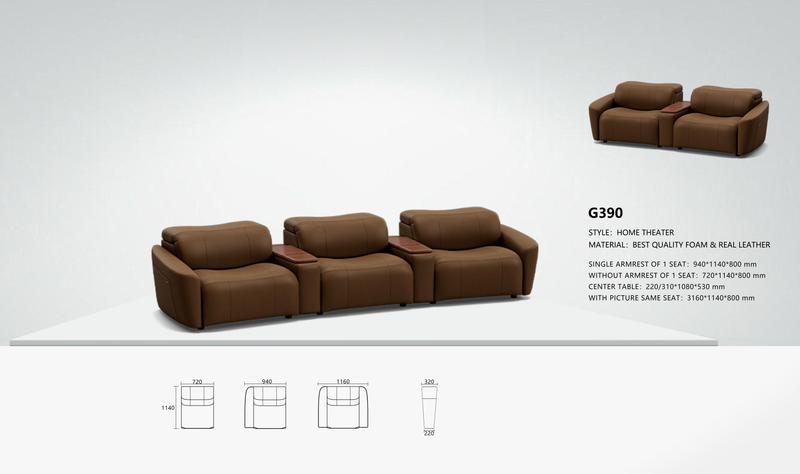 G390 Recliner with Centre Console
