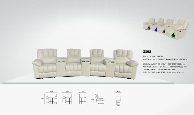 G398 Recliner with Centre Console