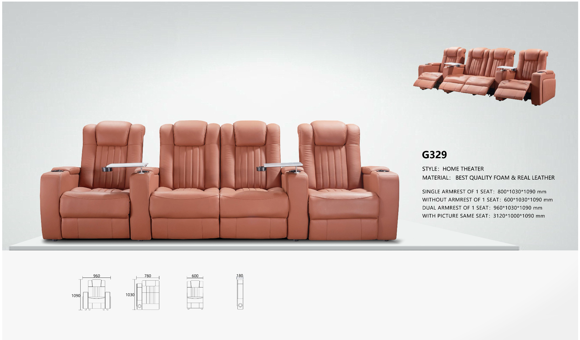 G329 Multi-Seat Theatre Row