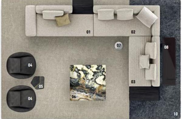 Rockform Sculptural Sofa Collection