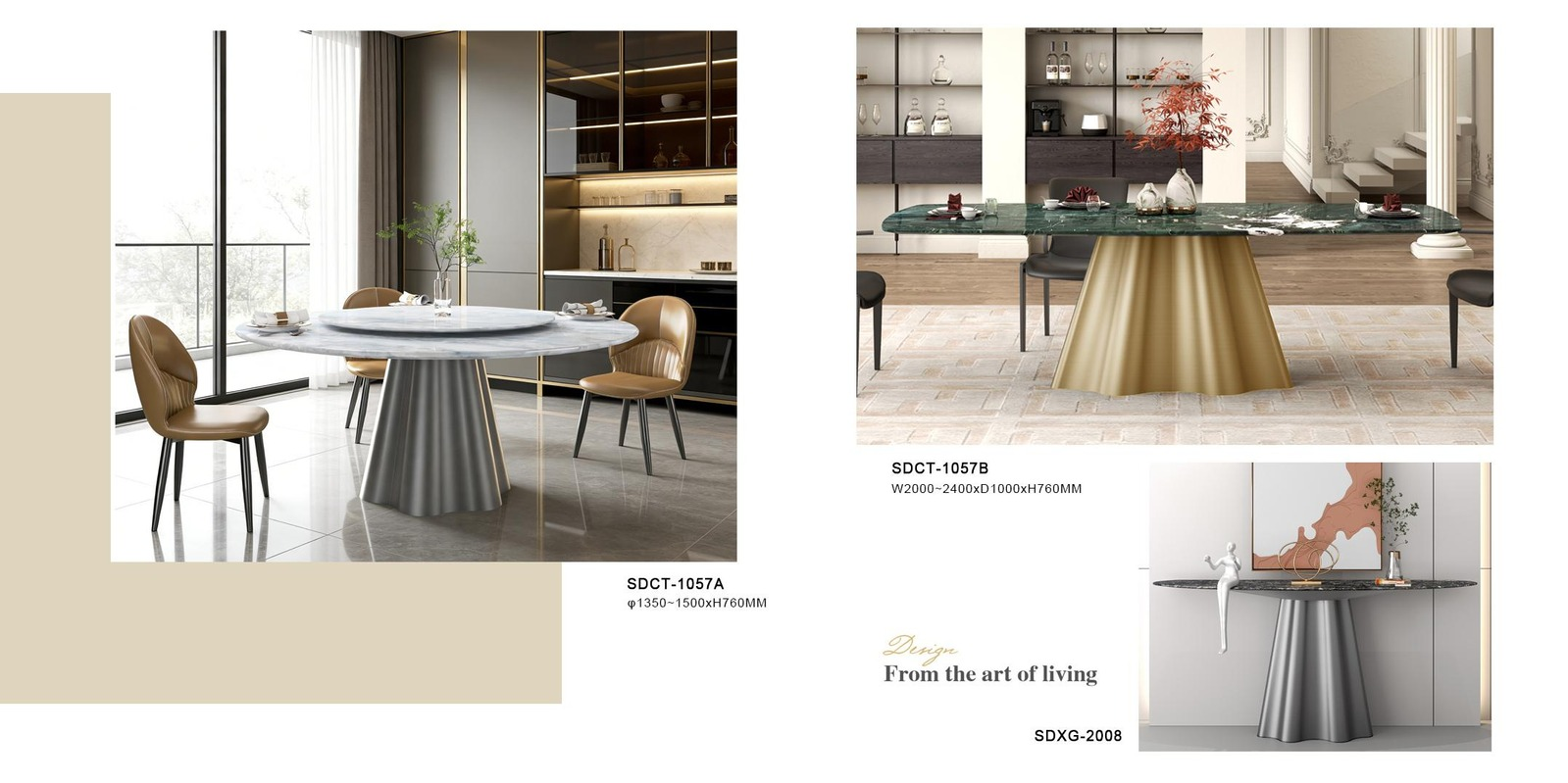 Aurora Marble Dining Table