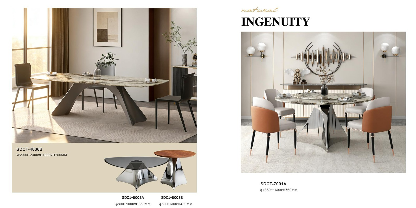 Eclipse Marble Dining Collection