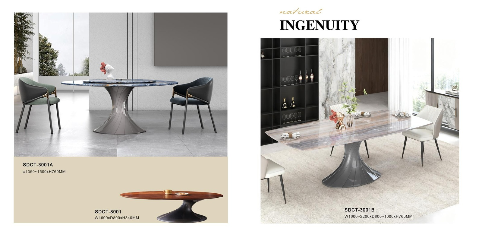 Velvet Contemporary Dining Table